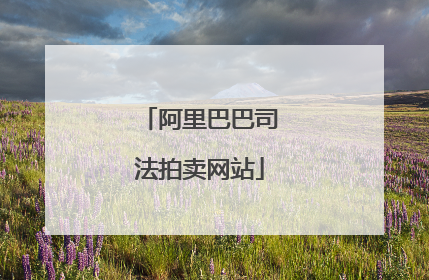 阿里巴巴司法拍卖网站