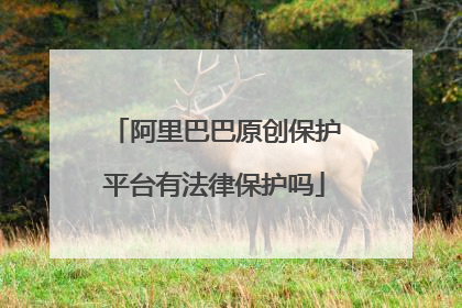 阿里巴巴原创保护平台有法律保护吗