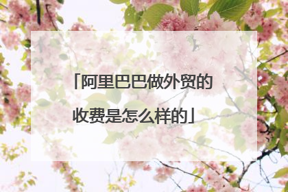 阿里巴巴做外贸的收费是怎么样的