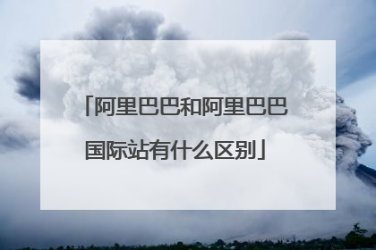 阿里巴巴和阿里巴巴国际站有什么区别