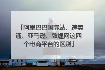 阿里巴巴国际站、速卖通、亚马逊、敦煌网这四个电商平台的区别