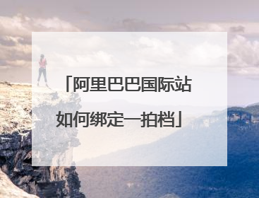 阿里巴巴国际站如何绑定一拍档