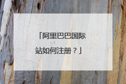阿里巴巴国际站如何注册?