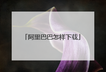 阿里巴巴怎样下载
