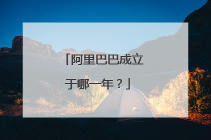 阿里巴巴成立于哪一年?