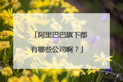 阿里巴巴旗下都有哪些公司啊?