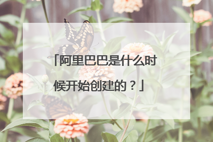 阿里巴巴是什么时候开始创建的?
