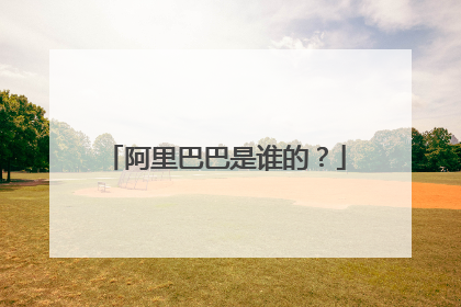 阿里巴巴是谁的?