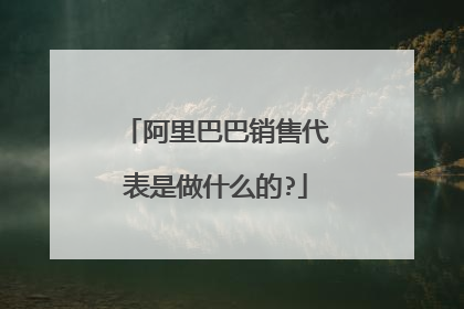 阿里巴巴销售代表是做什么的?