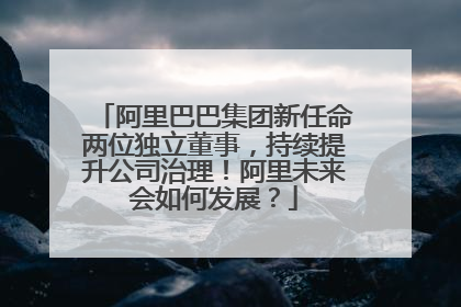 阿里巴巴集团新任命两位独立董事,持续提升公司治理!阿里未来会如何发展?