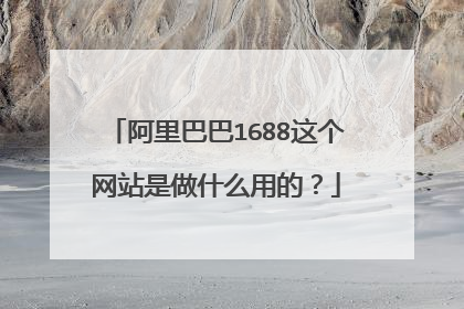 阿里巴巴1688这个网站是做什么用的？