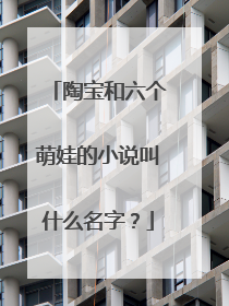 陶宝和六个萌娃的小说叫什么名字?