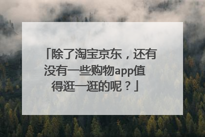 除了淘宝京东,还有没有一些购物app值得逛一逛的呢?