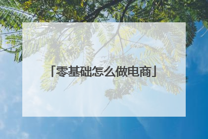 零基础怎么做电商