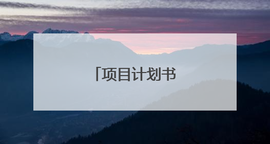 项目计划书应该怎么写