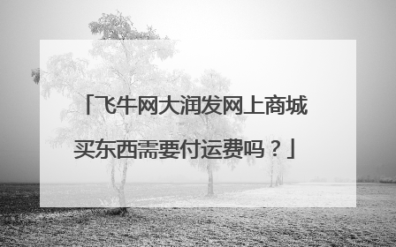 飞牛网大润发网上商城买东西需要付运费吗?