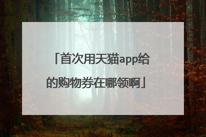 首次用天猫app给的购物券在哪领啊