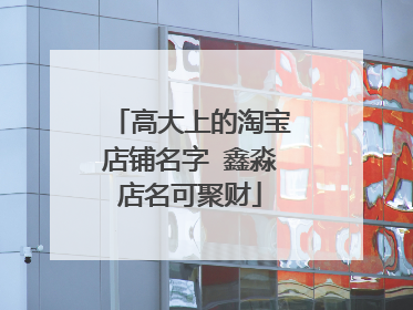 高大上的淘宝店铺名字 鑫淼店名可聚财
