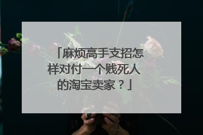 麻烦高手支招怎样对付一个贱死人的淘宝卖家?