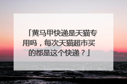 黄马甲快递是天猫专用吗,每次天猫超市买的都是这个快递?