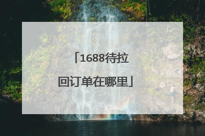 1688待拉回订单在哪里