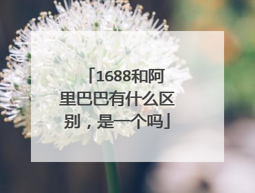 1688和阿里巴巴有什么区别,是一个吗