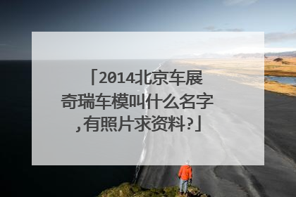 2014北京车展奇瑞车模叫什么名字,有照片求资料?