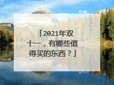 2021年双十一,有哪些值得买的东西?