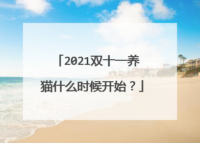 2021双十一养猫什么时候开始?
