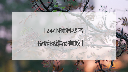 24小时消费者投诉找谁最有效