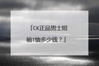 CK正品男士短袖T恤多少钱？