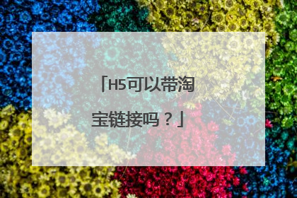 H5可以带淘宝链接吗？
