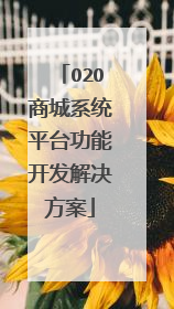 O2O商城系统平台功能开发解决方案