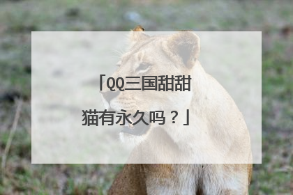 QQ三国甜甜猫有永久吗？