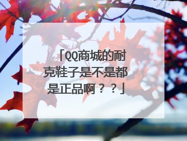 QQ商城的耐克鞋子是不是都是正品啊??