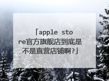 apple store官方旗舰店到底是不是直营店铺啊?