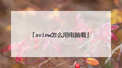 aview怎么用电脑看