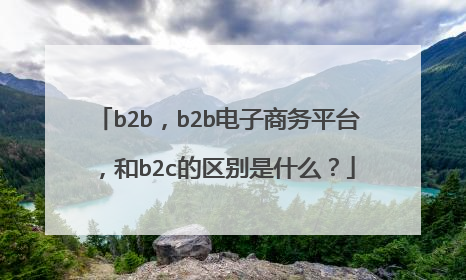 b2b,b2b电子商务平台,和b2c的区别是什么?