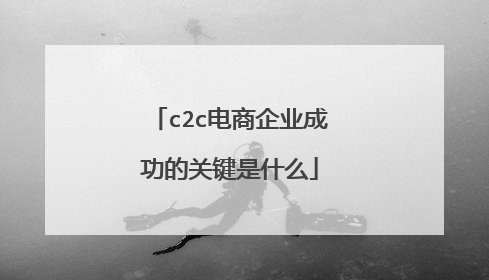 c2c电商企业成功的关键是什么