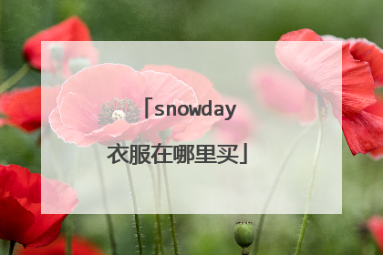 snowday衣服在哪里买