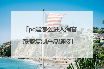 pc端怎么进入淘客联盟复制产品链接