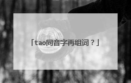 tao同音字再组词？