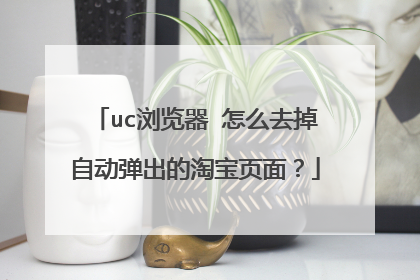 uc浏览器 怎么去掉自动弹出的淘宝页面?
