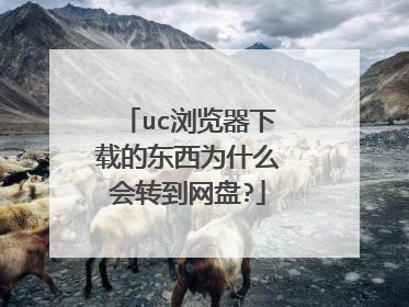 uc浏览器下载的东西为什么会转到网盘?