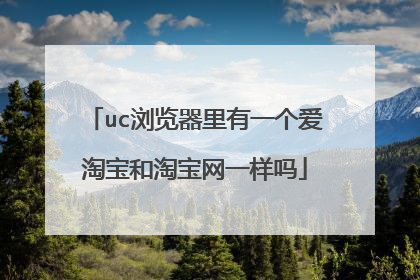 uc浏览器里有一个爱淘宝和淘宝网一样吗