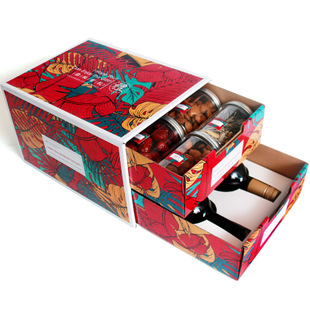 新款端午节礼盒水果包装盒红酒手提坚果零食粽子包装盒纸箱定制