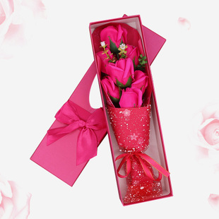 情人节礼物香皂花礼盒7朵仿真玫瑰花束创意礼品 圣诞节赠品定制
