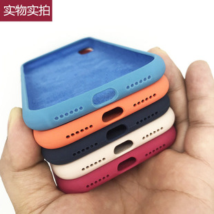 适用iPhoneXsmax液态硅胶全包手机壳 苹果XR四边包硅胶保护套LOGO