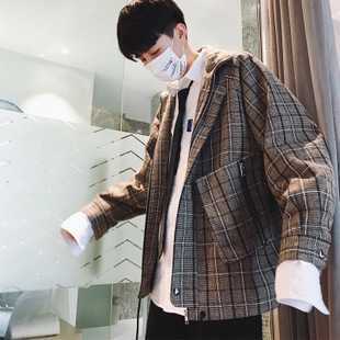 潮牌2019秋季新款男士夹克外套国潮型男嘻哈简约休闲百搭男装代发